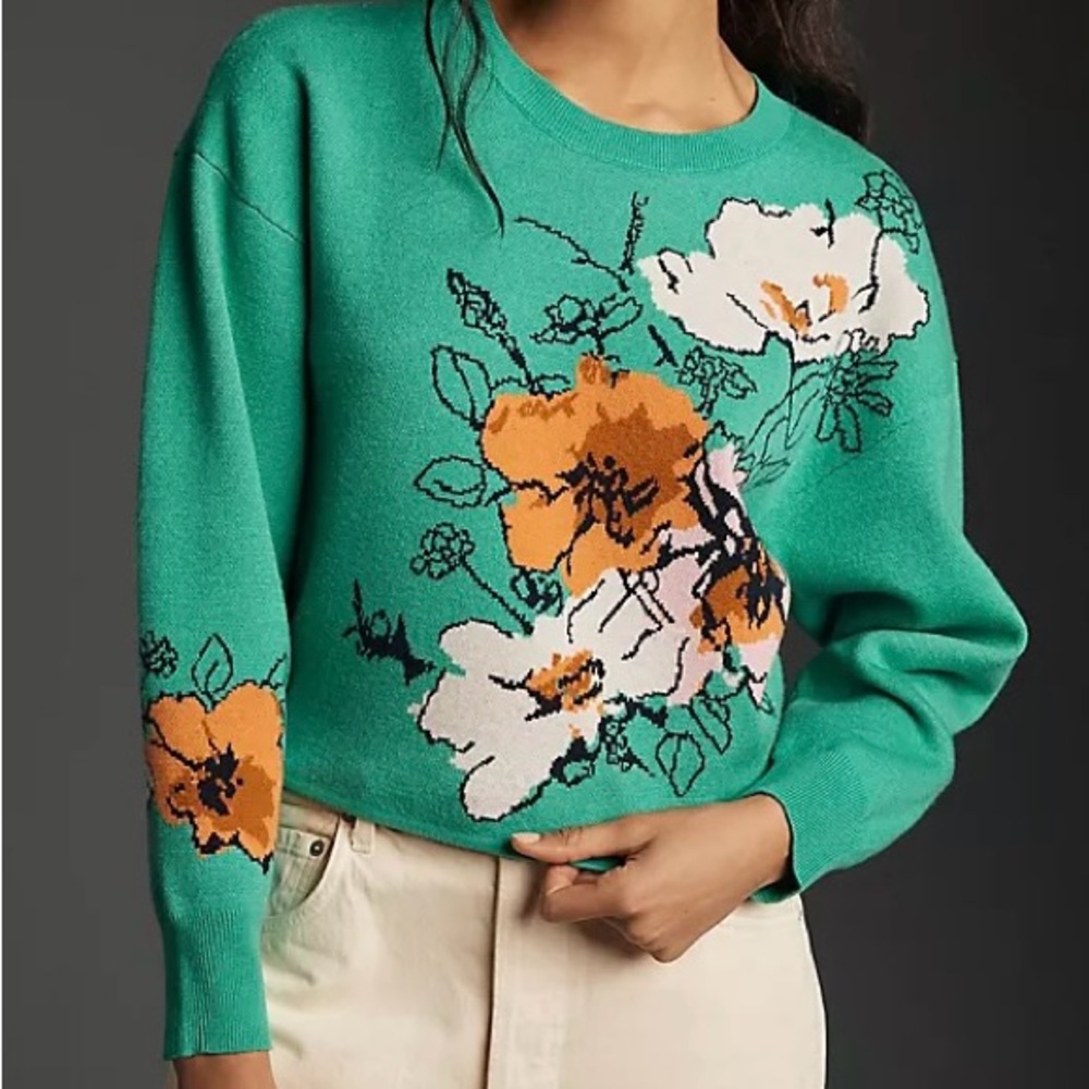 Maeve Cropped Crew-Neck Sweater